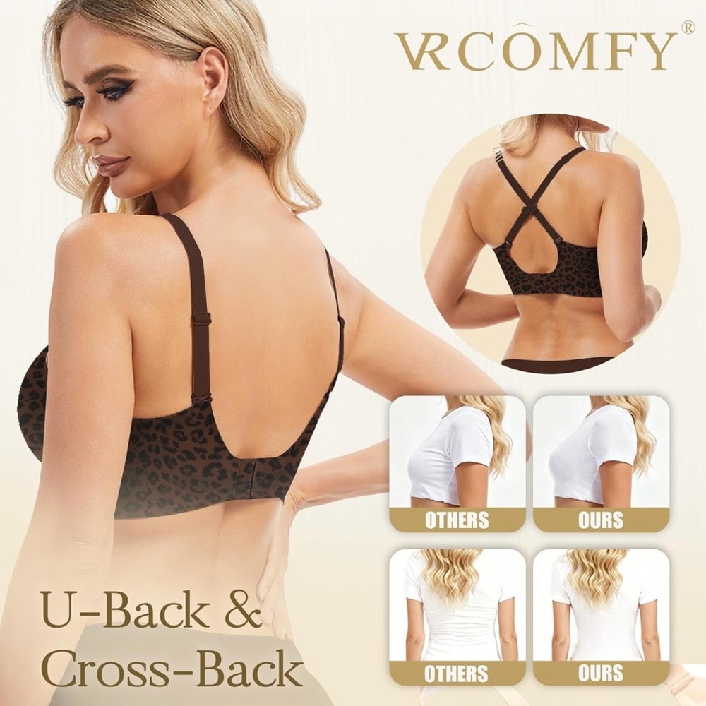 Amazon Brown Leopard Print Bra - image 3